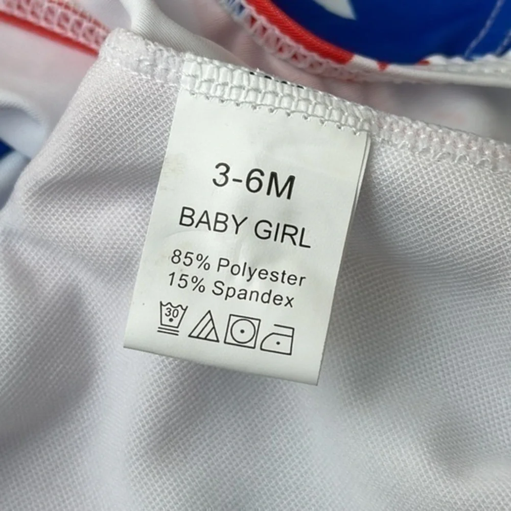 IFFEI American‎ Flag Swim Suit baby girl 3-6 mos NWT (588)